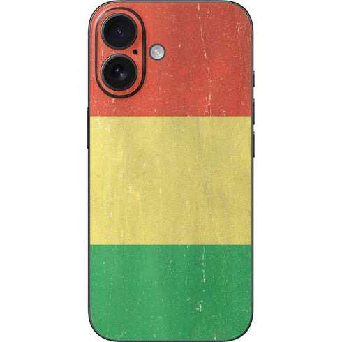 Bolivia Flag Distressed iPhone 16 Skin